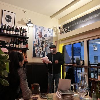 Golden Sardine - Poetry reading on 2nd floor - Wine Bars Near Me - San Francisco, California