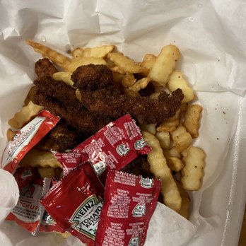El Azteca Mexican Restaurant - The dried up remains of what I assume are chicken fingers.   You never know though. - Mexican Near Me - Ashland, Virginia