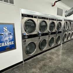 Rogue Cleaners & Laundromat - Dexter 30lb and reversing 50lb dryers. The 50lb dryers are great for sheets, comforters, and sleeping bags.