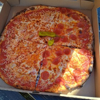 Bruno's Pizzeria - Half cheese, half pepperoni - Pizza Near Me - Santa Fe, New Mexico