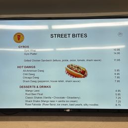 Street bites menu Street bites menu