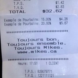 Toujours Mikes - 21 août 2020 / $32.62 avec taxes - Par Megan