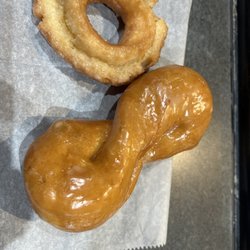 Donut Palace - Glazed twist and a delicious Sour Cream cake!