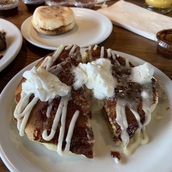 Denny's - Cinnamon Roll Pancakes -so good - American Near Me - Manassas, Virginia