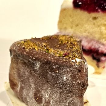 Joy Cakes Co - Dubai Chocolate Mochi Cheesecake with the Berry Joy cake in the back. - Patisserie/Cake Shop Near Me - Artesia, California Joy Cakes Co - Dubai Chocolate Mochi Cheesecake with the Berry Joy cake in the back. - Patisserie/Cake Shop Near Me - Artesia, California