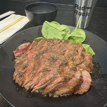 Red Rock - Angus Cut Steak Don (Flap Meat Steak) - Japanese Near Me - Arcadia, California Red Rock - Angus Cut Steak Don (Flap Meat Steak) - Japanese Near Me - Arcadia, California