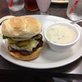 Yesterday's Soda Fountain - Southwest burger and homemade New England clam chowder. - Breakfast & Brunch Near Me - Ennis, Montana Yesterday's Soda Fountain - Southwest burger and homemade New England clam chowder. - Breakfast & Brunch Near Me - Ennis, Montana