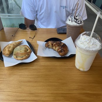 El Aleph Coffee Haus - bacon egg and cheese empanada, spinach and cheese empanada, Nutella croissant, frozen mocha latte, frozen white mocha latte - Breakfast & Brunch Near Me - Hollywood, Florida El Aleph Coffee Haus - bacon egg and cheese empanada, spinach and cheese empanada, Nutella croissant, frozen mocha latte, frozen white mocha latte - Breakfast & Brunch Near Me - Hollywood, Florida