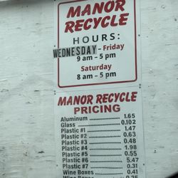 Manor Market - Manor recycling hours