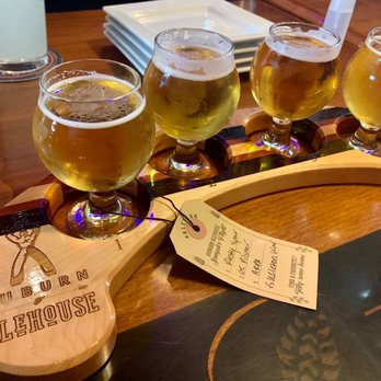 Auburn Alehouse - Beer Flight - my favorite is skeleton war! - American Near Me - Auburn, California Auburn Alehouse - Beer Flight - my favorite is skeleton war! - American Near Me - Auburn, California