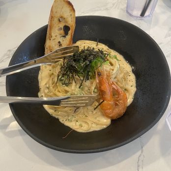 Somethin - Mentaiko cream pasta - Korean Near Me - La Mirada, California Somethin - Mentaiko cream pasta - Korean Near Me - La Mirada, California