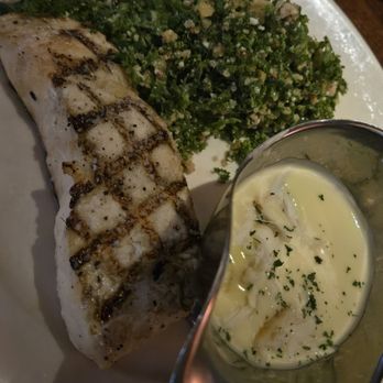 131 Main Restaurant - Daily special: halibut with a side of the seafood sauce and quinoa and kale salad - American Near Me - Asheville, North Carolina 131 Main Restaurant - Daily special: halibut with a side of the seafood sauce and quinoa and kale salad - American Near Me - Asheville, North Carolina