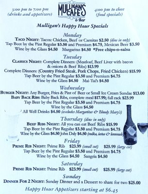 Menu photo 8 Mulligan's Cafe & Bar Santa Barbara, CA