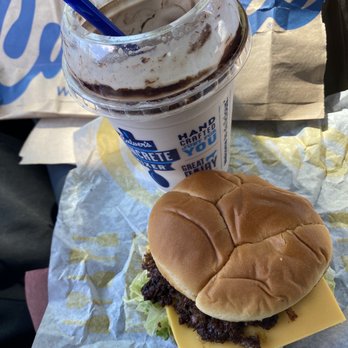 Culver's - Chocolate Custard Malt & a single butter burger - Burgers Near Me - Woodstock, Georgia Culver's - Chocolate Custard Malt & a single butter burger - Burgers Near Me - Woodstock, Georgia