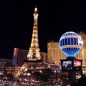 Eiffel Tower Viewing Deck - Night time - Amusement Parks Near Me - Las Vegas, Nevada Eiffel Tower Viewing Deck - Night time - Amusement Parks Near Me - Las Vegas, Nevada