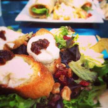 Le Bon Cafe - Salad with crutons, feta cheese and prune jam! So good!! - Coffee & Tea Near Me - Washington, DC, District of Columbia