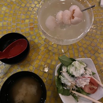 Umai - Lychee Martini Miso Soup House Garden Salad - Japanese Near Me - Chicago, Illinois