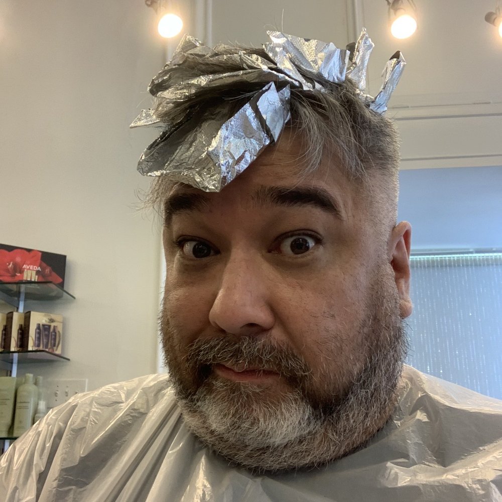 Went to get my hair did and instead I got this tinfoil hat! Went to get my hair did and instead I got this tinfoil hat!