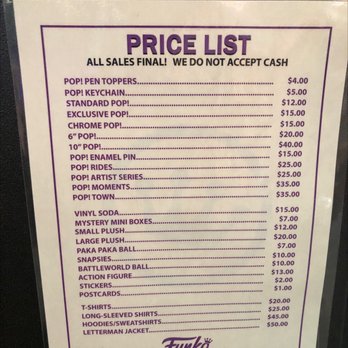 Funko - Price list - Toy Stores Near Me - Everett, Washington