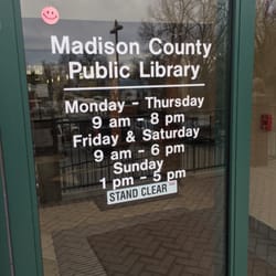 Madison County Public Library - Hours