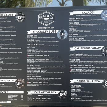 Grab & Go Subs - Menu - Sandwiches Near Me - San Diego, California Grab & Go Subs - Menu - Sandwiches Near Me - San Diego, California