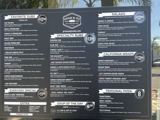 Menu photo 6 Grab & Go Subs San Diego, CA Menu photo 6 Grab & Go Subs San Diego, CA
