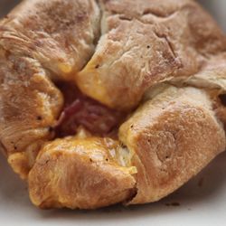 Ellianos Coffee - Bacon , Egg , Cheese on a croissant