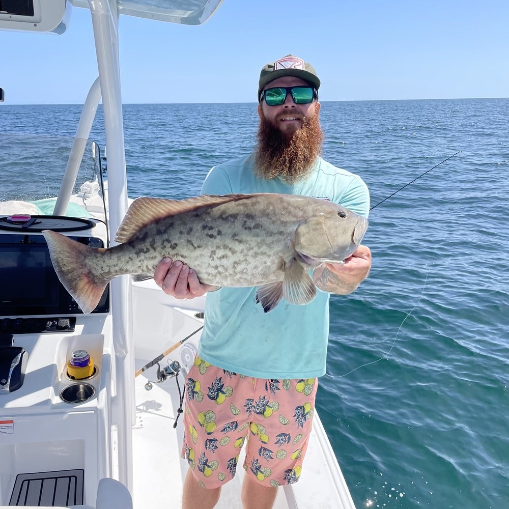 Fysh Hunter Inshore Charters - Captain Dustin with his catch! - Boating Near Me Fysh Hunter Inshore Charters - Captain Dustin with his catch! - Boating Near Me