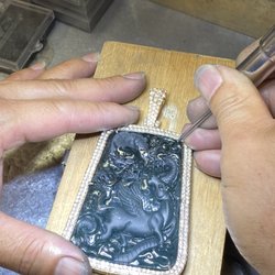Stunning unique custom make Jade pendant