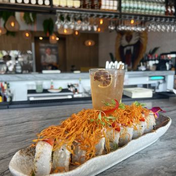 Dr Limon Ceviche - Acholado roll and strawberry mint pisco - Desserts Near Me - Homestead, Florida Dr Limon Ceviche - Acholado roll and strawberry mint pisco - Desserts Near Me - Homestead, Florida