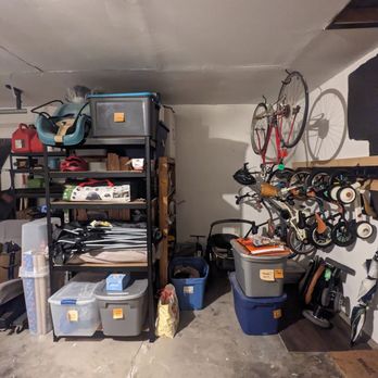 Simplify my Space  - Our boxes were labeled so we can re-learn where things go. + Our homework is to donate the extra we don't need - Home Organization Near Me