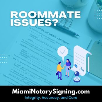 Miami Notary Signing - Have your roommate agreement signed and notarized and prevent future roommate disputes - Notaries Near Me - Miami, Florida Miami Notary Signing - Have your roommate agreement signed and notarized and prevent future roommate disputes - Notaries Near Me - Miami, Florida