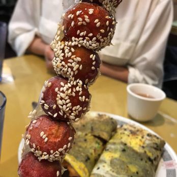 Boiling BeiJing - Bing Tang Hu Lu (candied cranberries on a stick) + Jian Jian Bing Guo Zi - Chinese Near Me - San Bruno, California