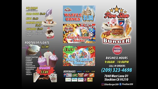 Menu photo 7 Five Star Burger Stockton Stockton, CA