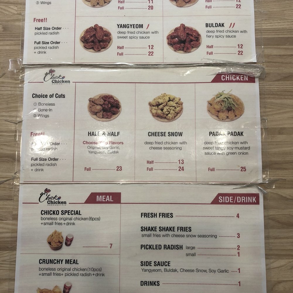 Menu Menu