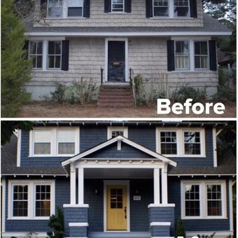 We Do It All - This was a before and after of a beautiful exterior painting done by us! - Painters Near Me