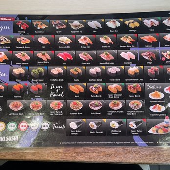 Genki Sushi - menu - Sushi Bars Near Me - Waipahu, Hawaii Genki Sushi - menu - Sushi Bars Near Me - Waipahu, Hawaii