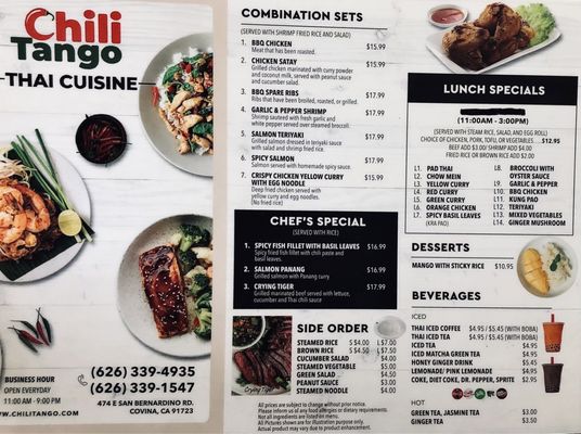 Menu photo 8 Chili Tango Thai Cuisine Covina, CA