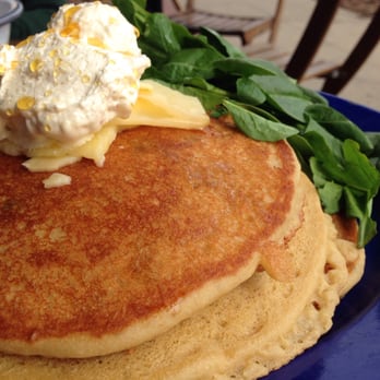 Amara Kitchen - Gluten free jalapeño buttermilk pancakes w/ wildflower honey & Oregon cheddar - Coffee & Tea Near Me - Los Angeles, California Amara Kitchen - Gluten free jalapeño buttermilk pancakes w/ wildflower honey & Oregon cheddar - Coffee & Tea Near Me - Los Angeles, California