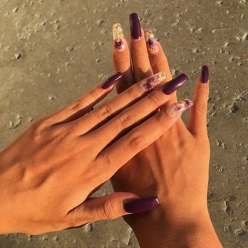 Long Lasting Nails - flower inlay nails by lyly - Nail Salons Near Me - Carson, California