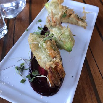 Le Garage - Squash Blossoms - French Near Me - Sausalito, California Le Garage - Squash Blossoms - French Near Me - Sausalito, California