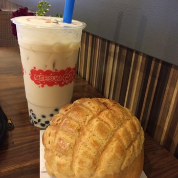 Mee Sum Pastry - Honey oolong boba and pineapple bun-$4.55 total - Chinese Near Me - Seattle, Washington