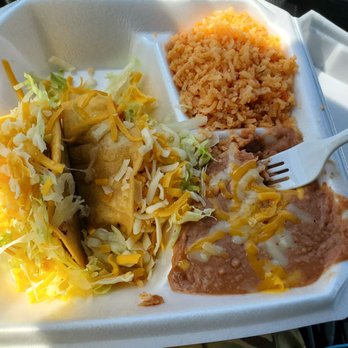 Alfredo's Mexican Food - Not too bad ,  I got the beef taco plate.. its shredded beef .. not ground.  Good flavor tho. - Mexican Near Me - Abilene, Texas