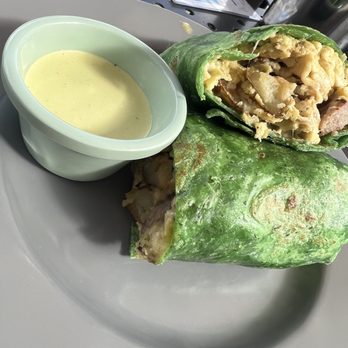 Mamón - Spinach wrapped burrito I think it's ODB? Yumm. - Beer Bar Near Me - Foothill Ranch, California