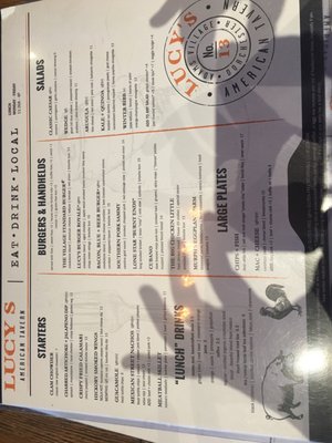 Menu photo 8 Lucy's American Tavern Dorchester, MA