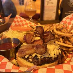 Pints Pub - Burger... slightly over cooked, fries were good!
