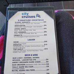 City Cruises - July 2025 menu