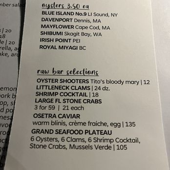 The River Oyster Bar - Menu from March 2024 - Seafood Near Me - Miami, Florida The River Oyster Bar - Menu from March 2024 - Seafood Near Me - Miami, Florida
