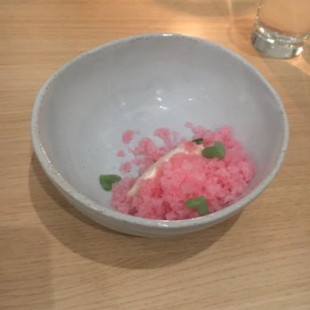 Kato - Buttermilk pudding with rose ice - Taiwanese Near Me - Los Angeles, California