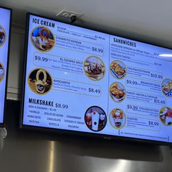 El Churro Shop - Menu- ice cream, milkshake, sandwiches
